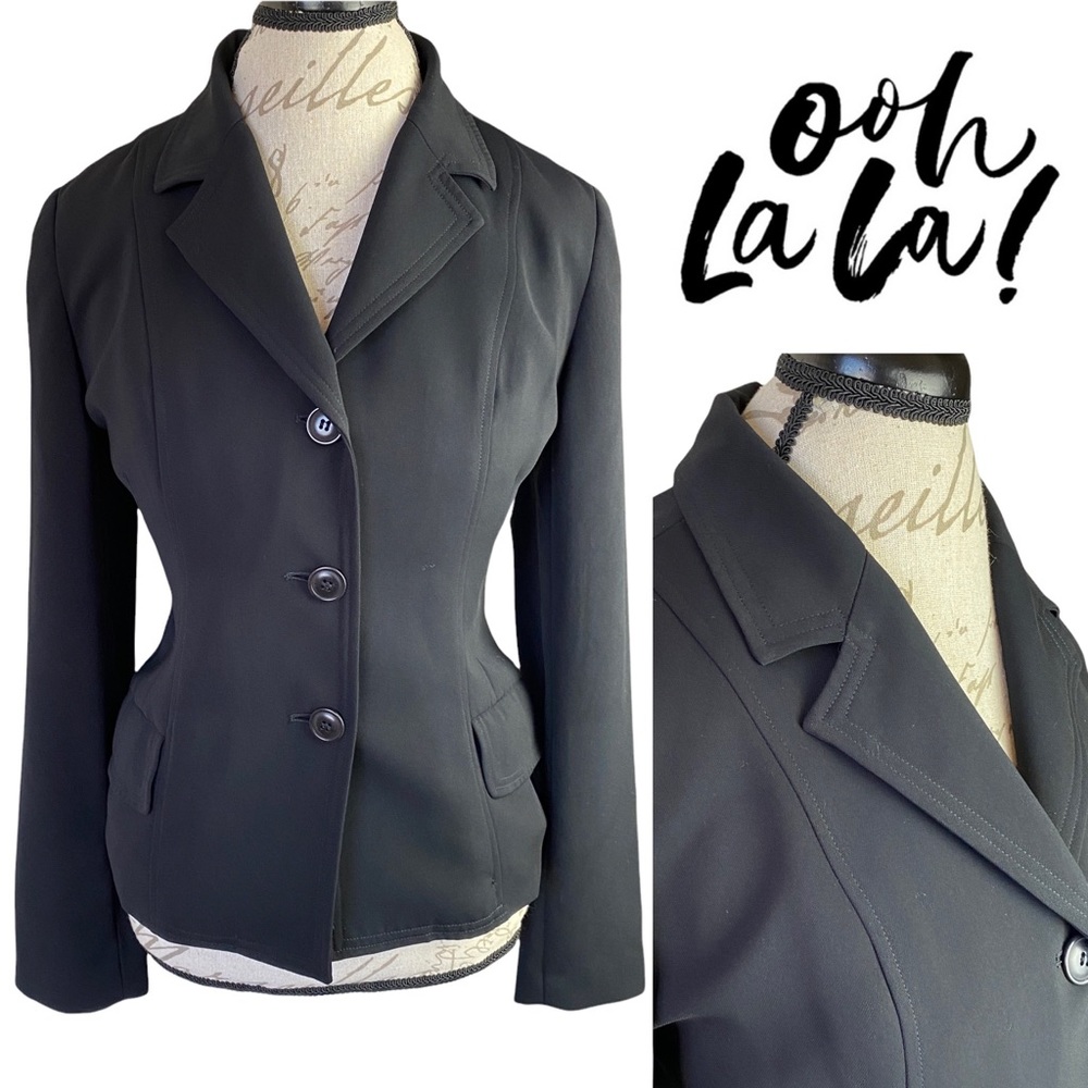 Tailored Frenchi CLASSIC Single Breasted Black Blazer